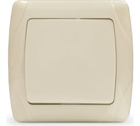 Выключатель UNIVersal одноклавишный серия "Маргарита", с/у, 10А, 220В, слоновая кость (Ivory) (еврослот) М0021-I