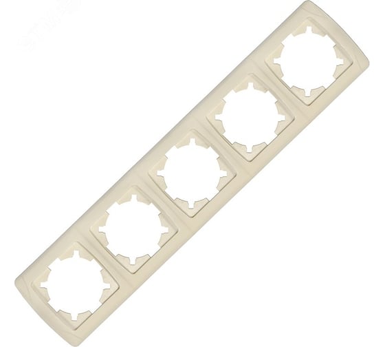 Рамка UNIVersal пятиместная горизонтальная серия "Маргарита" слоновая кость (ivory) (еврослот) 1084-I 1