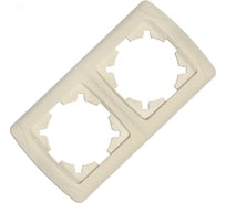 Рамка UNIVersal двухместная горизонтальная серия "Маргарита" слоновая кость (ivory) (еврослот) МР002Г-I