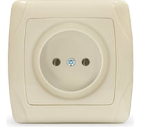 Розетка UNIVersal одноместная серия "Маргарита" б/з, с/у, 16А, 220В, слоновая кость (ivory) (еврослот) М0022-I