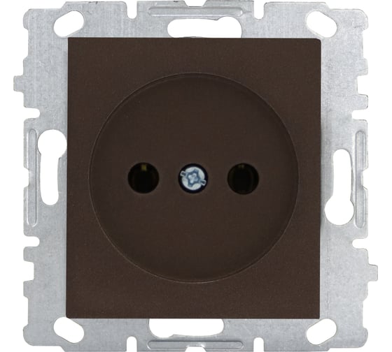 Розетка Vesta Electric Roma CHOCO одинарная без заземления без рамки FRZ00070035TKR