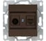 Розетка Metronex Electric Roma Choco для сетевого кабеля LAN + TV без рамки FRZ00070042TKR 1