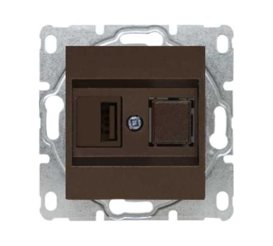 Розетка Vesta Electric Roma CHOCO для USB без рамки FRZ00070044TKR
