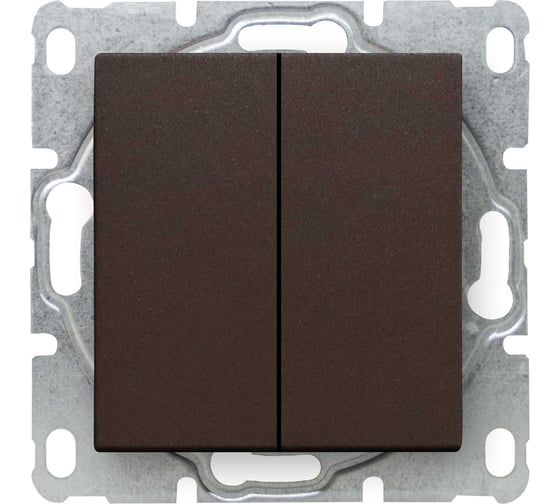 Выключатель Vesta Electric Roma CHOCO двухклавишный без рамки FVK050325TKR