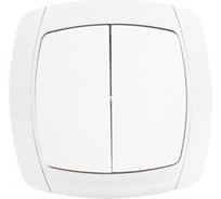 2-клавишный выключатель EKF Париж, 10А, белый, Simple SQESV10-023-10