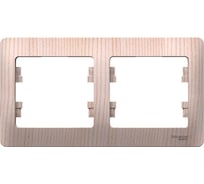 Рамка Systeme Electric 2-постовая Glossa горизонт. сосна SE GSL001502