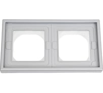 Рамка Systeme Electric ArtGallery Алюминий 2-постовая, IP44 GAL440302