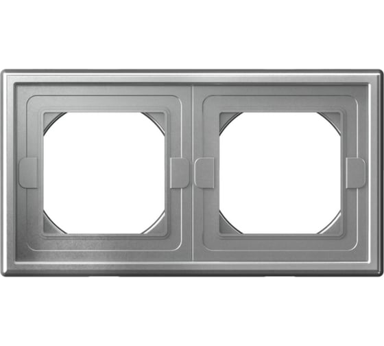 Рамка 2-постовая ArtGallery, IP44, универсальная Systeme Electric Алюминий GAL440302