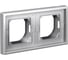 Рамка 2-постовая ArtGallery, IP44, универсальная Systeme Electric Алюминий GAL440302 2