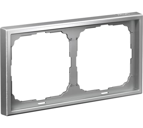 Рамка Systeme Electric ArtGallery Алюминий 2-постовая, универсальная GAL000302