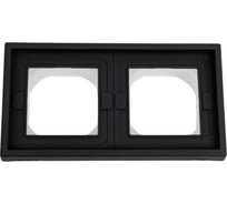 Рамка Systeme Electric ArtGallery Карбон 2-постовая IP44 GAL441002