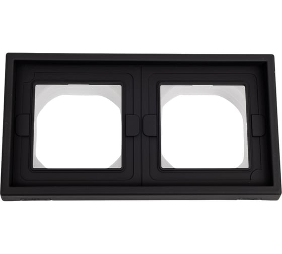 Рамка Systeme Electric ArtGallery Карбон 2-постовая IP44 GAL441002 1