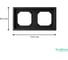 Рамка 2-постовая ArtGallery, IP44, универсальная Systeme Electric Карбон GAL441002 7