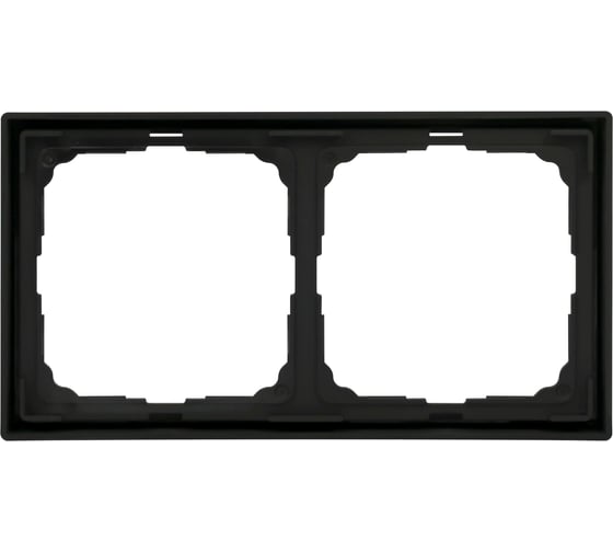 Рамка Systeme Electric ArtGallery Карбон 2-постовая, универсальная GAL001002 1