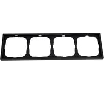 Рамка Systeme Electric ArtGallery Карбон 4-постовая, универсальная GAL001004