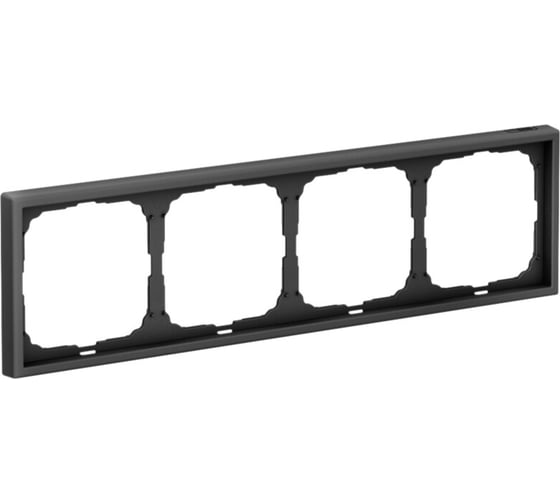 Рамка Systeme Electric 4-постовая ArtGallery универсальная Карбон GAL001004