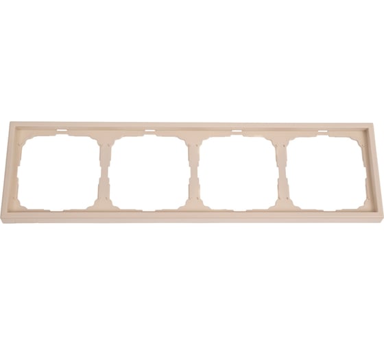 Рамка Systeme Electric ArtGallery Песочный 4-постовая, универсальная GAL001204 1