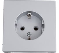 Розетка Systeme Electric ArtGallery алюминий с заземлением, 16А, механизм GAL000343