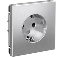 Розетка Systeme Electric ArtGallery алюминий с заземлением, 16А, механизм GAL000343