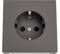 Розетка Systeme Electric ArtGallery алюминий, с заземлением, со шторками, 16А, механизм GAL000345