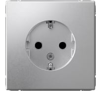 Розетка с заземлением со шторками ArtGallery Systeme Electric 16А, механизм, Алюминий GAL000345