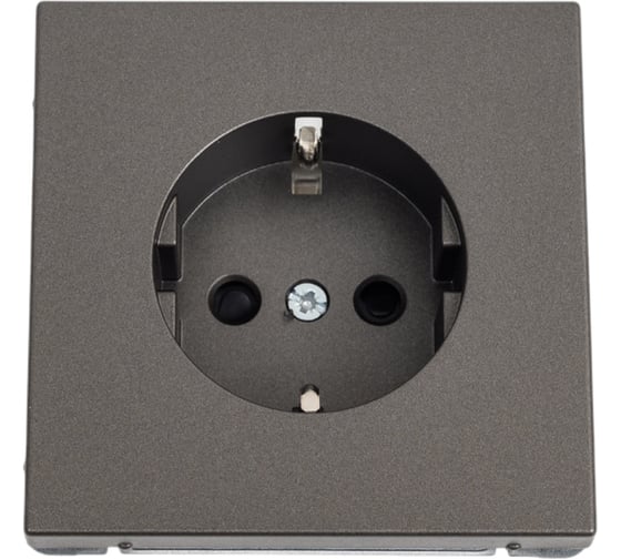 Розетка Systeme Electric ArtGallery алюминий, с заземлением, со шторками, 16А, механизм GAL000345 1