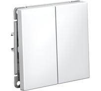 Выключатель Systeme Electric ArtGallery белый 2-клавишный, сх.5, 10АХ, механизм GAL000151