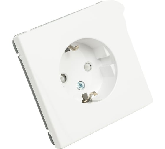 Розетка Systeme Electric ArtGallery Белый с заземлением со шторками, 16А, механизм GAL000145