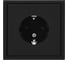 Розетка с заземлением ArtGallery Systeme Electric 16А, механизм, Карбон GAL001043 3