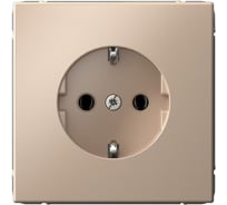 Розетка с заземлением ArtGallery Systeme Electric 16А, механизм, Песочный GAL001243