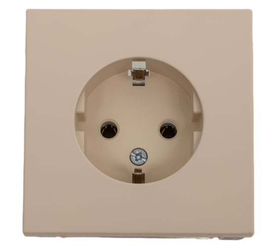 Розетка Systeme Electric ArtGallery Песочный с заземлением, 16А, механизм GAL001243 1
