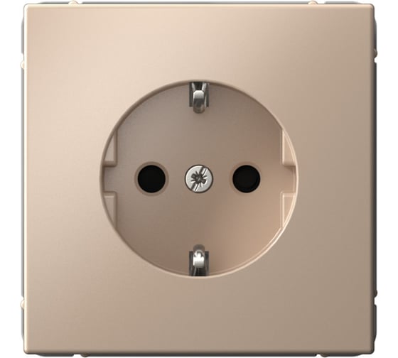 Розетка Systeme Electric ArtGallery Песочный с заземлением со шторками, 16А, механизм GAL001245
