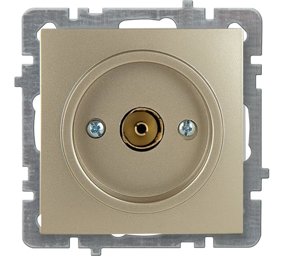 Механизм розетки NILSON 1СП тв проходной золото Touran/Alegra metallic 24150428 1