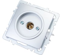 Механизм розетки NILSON 1СП тв проходной серебро Touran/Alegra metallic 24130428