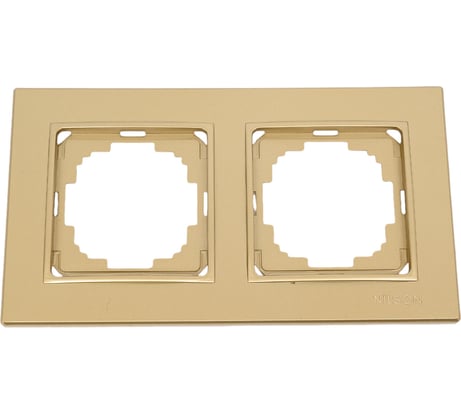Рамка NILSON двухместная золото Alegra metallic 25150092