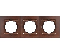 Рамка NILSON трехместная орех Touran wood 24270093