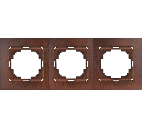 Рамка NILSON трехместная орех Touran wood 24270093