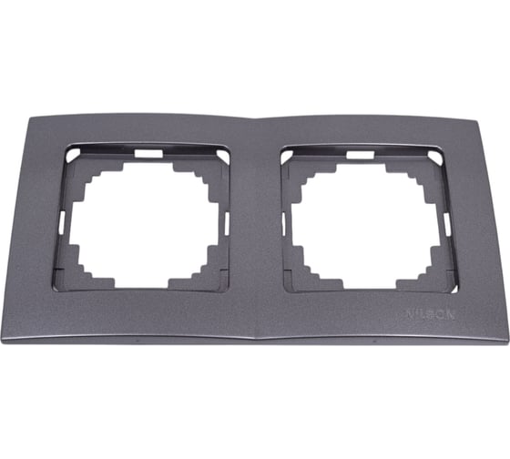 Рамка NILSON двухместная антрацит Touran metallic 24160092 1
