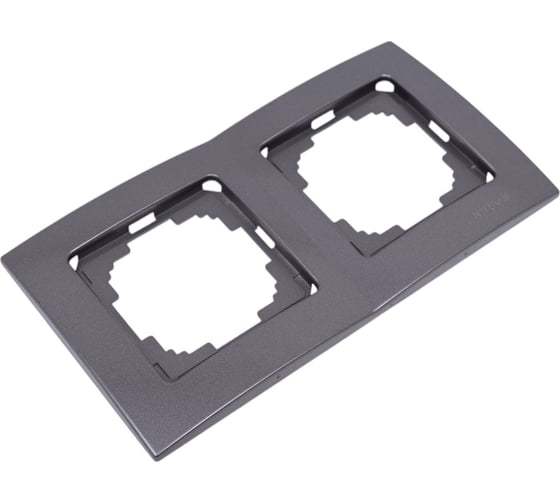 Рамка NILSON двухместная антрацит Touran metallic 24160092