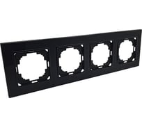 Рамка NILSON четырехместная черный Alegra 25220094