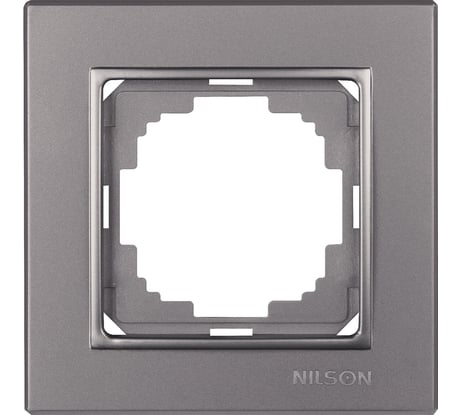 Рамка NILSON одноместная антрацит Alegra metallic 25160091