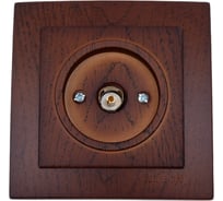 Розетка NILSON 1СП тв конечная орех Touran wood 24271029