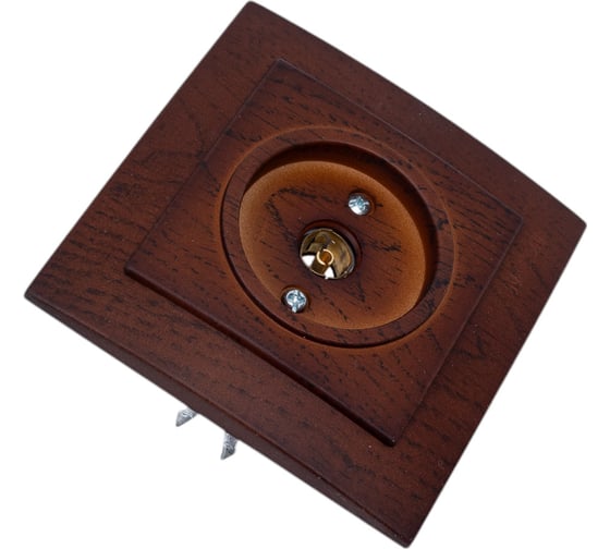 Розетка NILSON 1СП тв конечная орех Touran wood 24271029