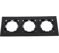 Рамка NILSON трехместная черная Alegra 25220093