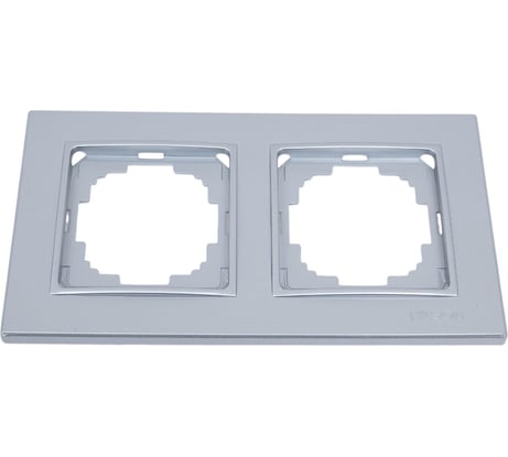 Рамка NILSON двухместная серебро Alegra metallic 25130092