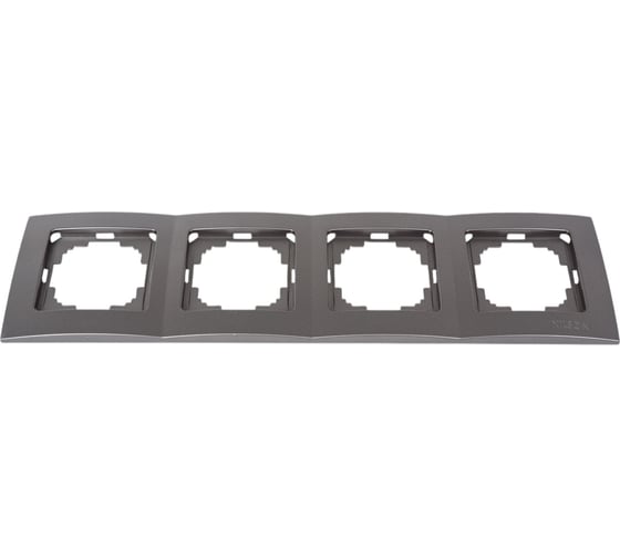 Рамка NILSON четырехместная антрацит Touran metallic 24160094
