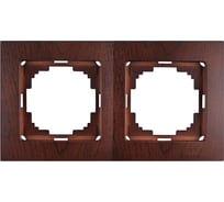 Рамка NILSON двухместная орех Touran wood 24270092