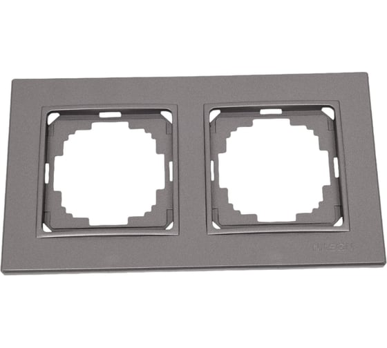 Рамка NILSON двухместная антрацит Alegra metallic 25160092 1