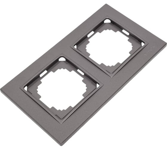 Рамка NILSON двухместная антрацит Alegra metallic 25160092