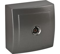 Розетка NILSON 1OП тв проходная 11dB антрацит Themis metallic 26161032